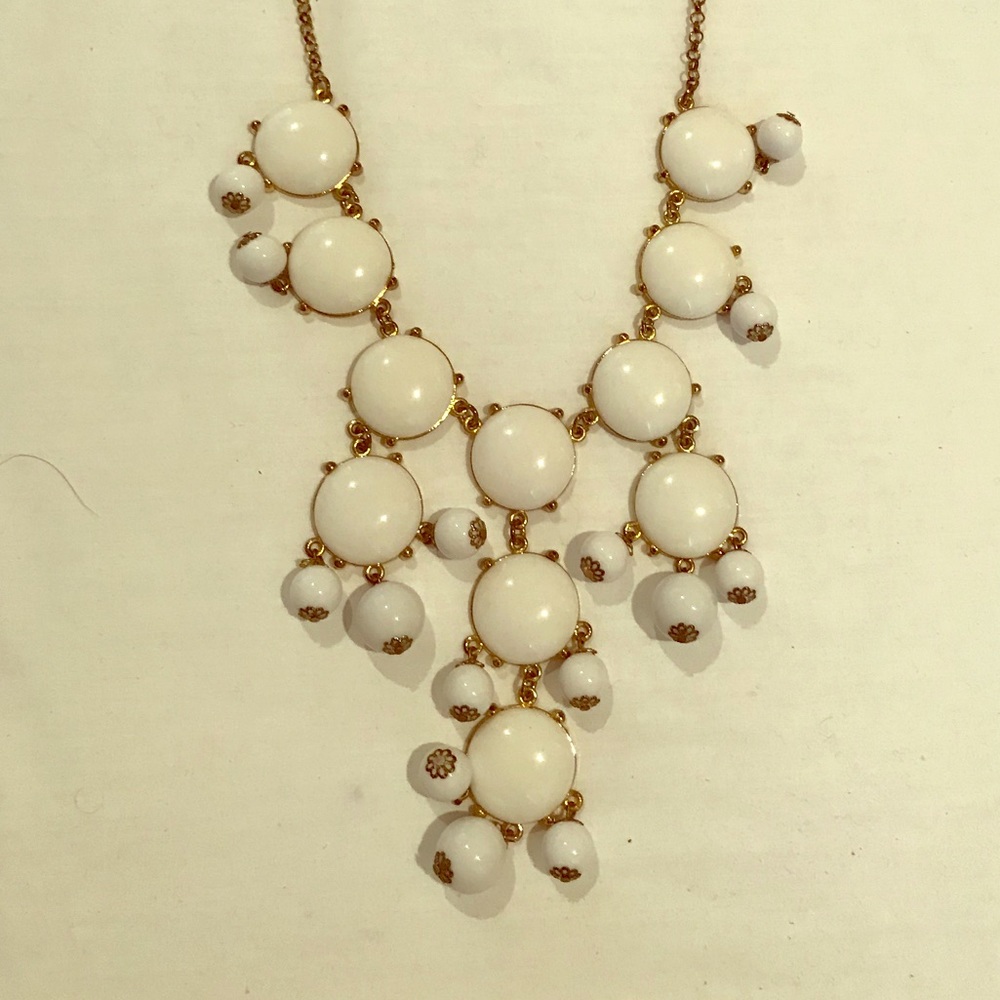 White J.Crew Bubble Necklace